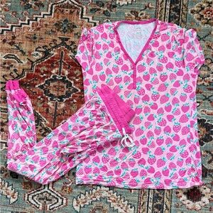 Little Sleepies Strawberry Print Pajamas